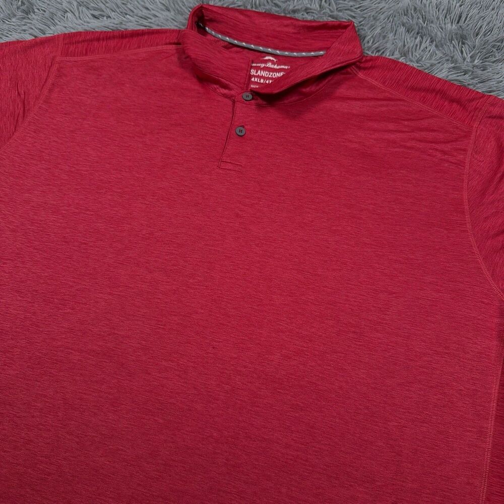 Tommy Bahama Shirt 4XLB Red Polo Island Zone Performance Stretch UPF 30 Mens